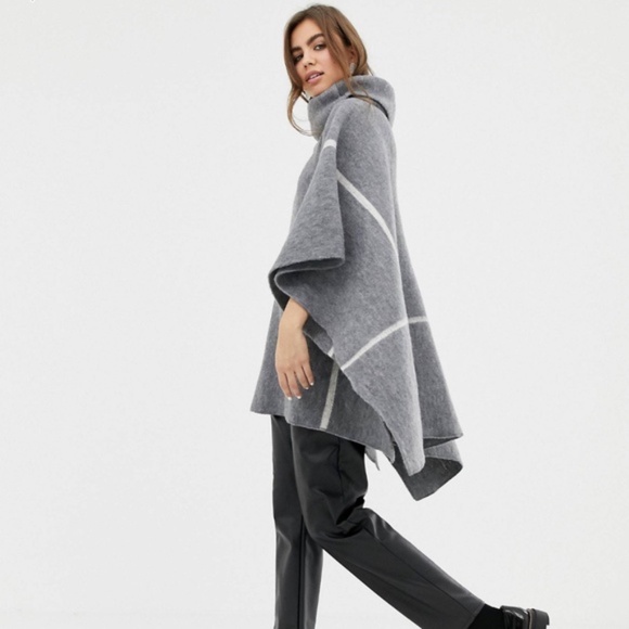 b.Young Roll Neck Poncho - Picture 4 of 4